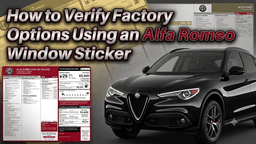 How to Verify Factory Options Using an Alfa Romeo Window Sticker